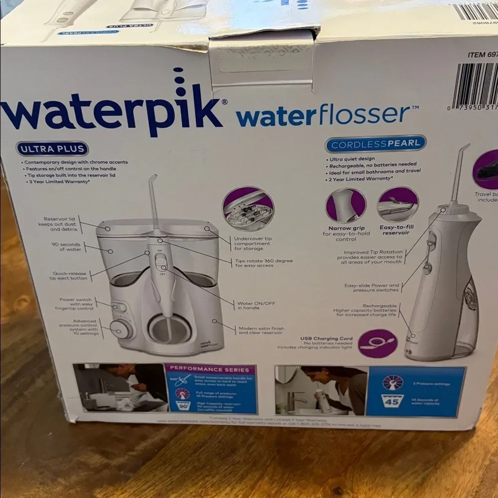 Waterpik Ultra Plus and Cordless Pearl Water Flosser Combo Pack
